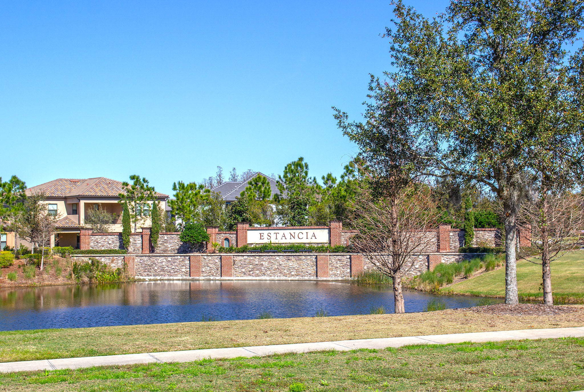 Main Sign and Pond